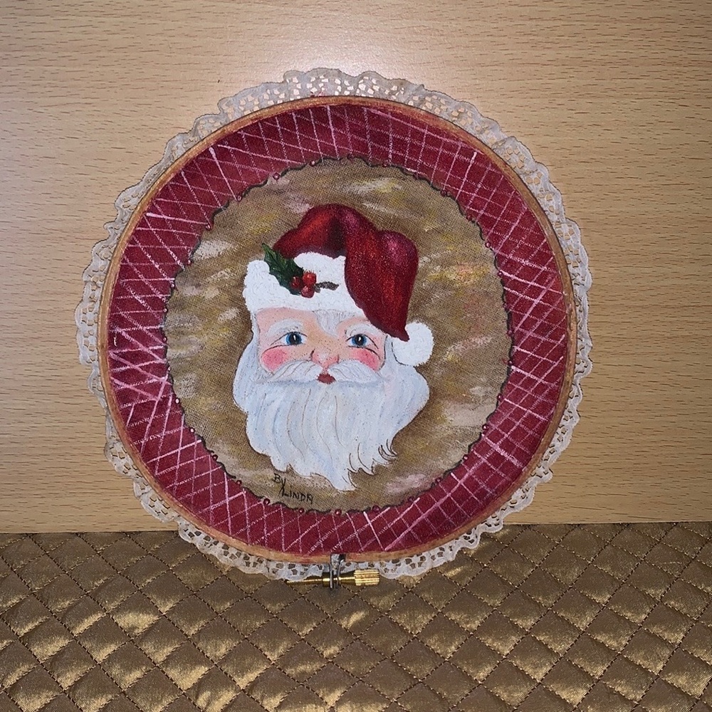 Handmade Santa Claus Art Signed